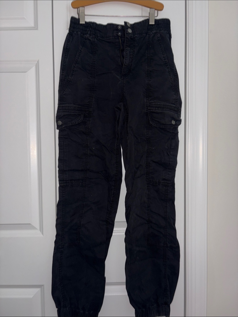 Garage Black Cargo Jumpsuit-Style Pants